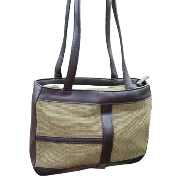 VINTAGE Bag LIZ CLAIBORNE Olive Green Roomy Vegan - Picture 1 of 13